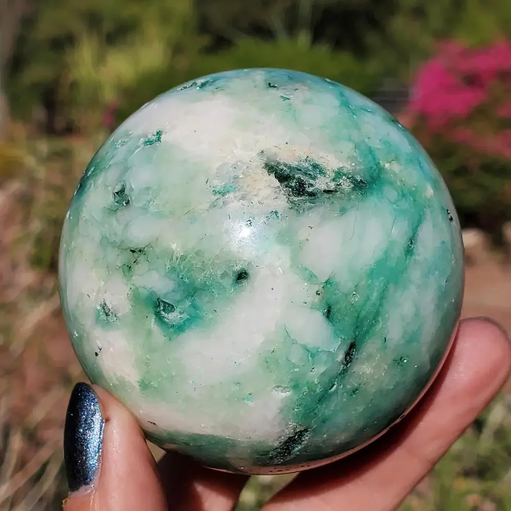 Chrysocolla Phoenix Crystal Sphere 332 Grams 62mm